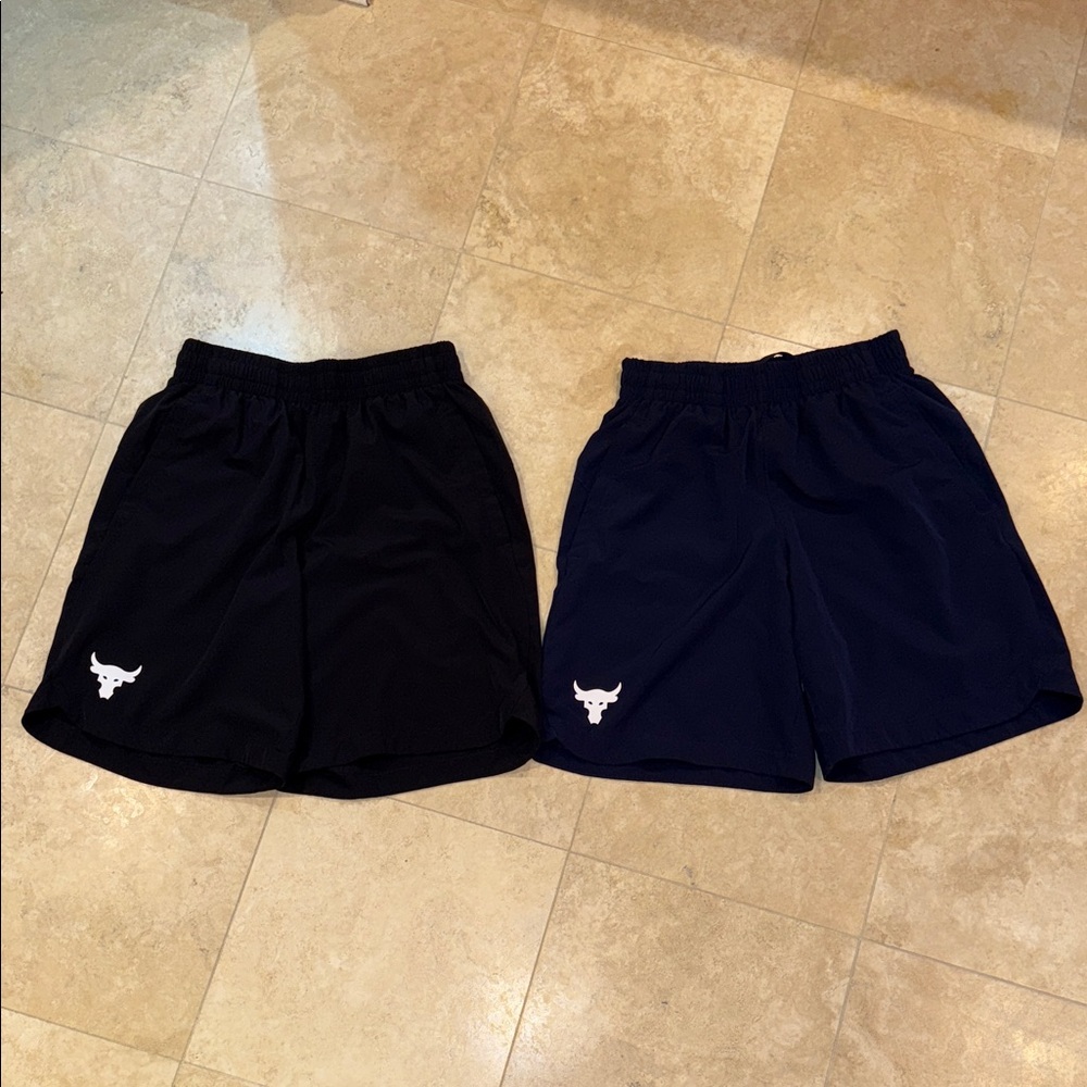 Under Armour Black and Navy Adult Men’s S 7in inseam Athletic Shorts Set